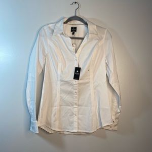 EXPRESS White Button Up Dress Shirt